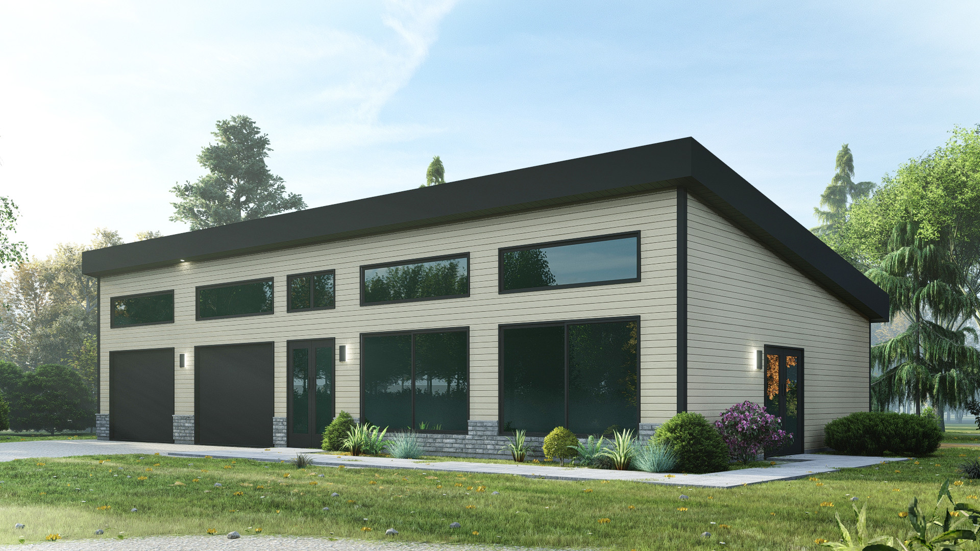 Plan Garage 2 Voitures Avec Atelier